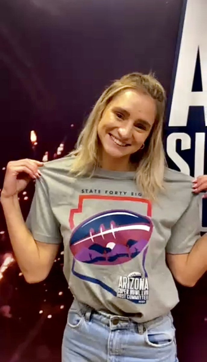 AZSuperBowl's tweet photo. 🏈🎉 𝐄𝐍𝐓𝐄𝐑 𝐓𝐎 𝐖𝐈𝐍: In celebration of #SocialMediaDay, we’re giving away #SB57 prize packs, including a limited edition #AZSuperBowl tee from our friends at @StateFortyEight!

Just FOLLOW + RETWEET for a chance to win, and visit our IG &amp; TikTok accounts for more entries! https://t.co/duc6l7CF0L