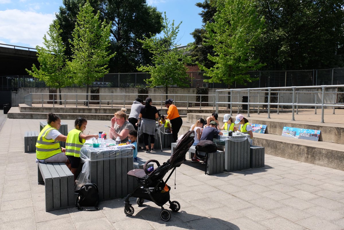 FiligreeComms's tweet photo. Throwback to our mural painting event as part of a community consultation for 217 Harrow Road🖌️

St Mungos and development partner were working up plans for a new building and homeless facility. We had conversations with parents and guardians about the proposal. https://t.co/hLMDGkWhQz
