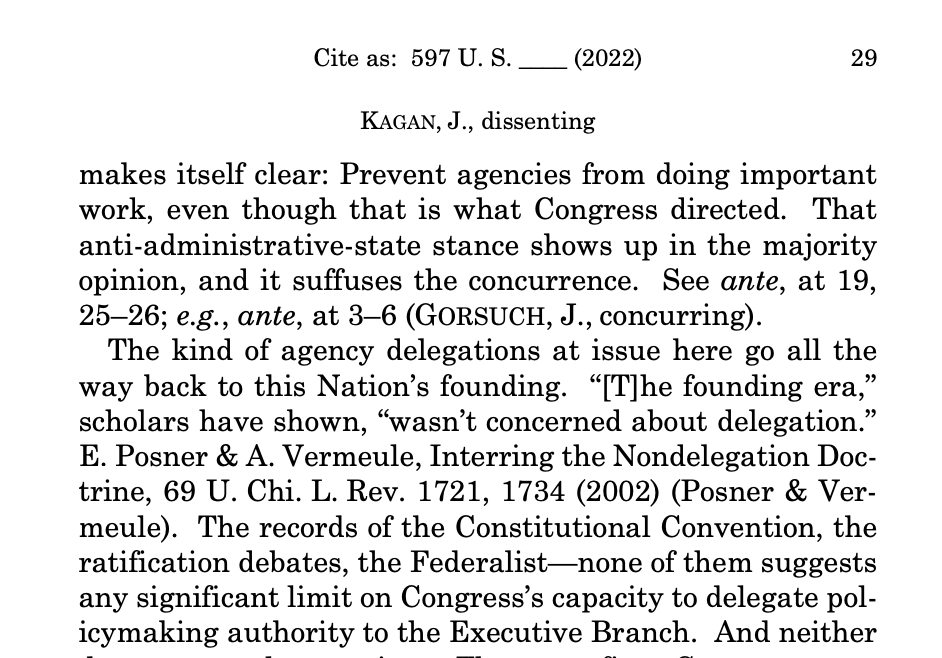 Kagan on her "we are all textualists" line a few years ago: "It seems I was wrong. The current Court is textualist only when being so suits it."