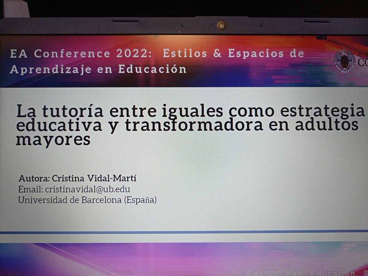 _cristinavidal's tweet photo. A lo largo de esta tarde presento la comunicación en #EAConference22 https://t.co/52F0dbqjmd