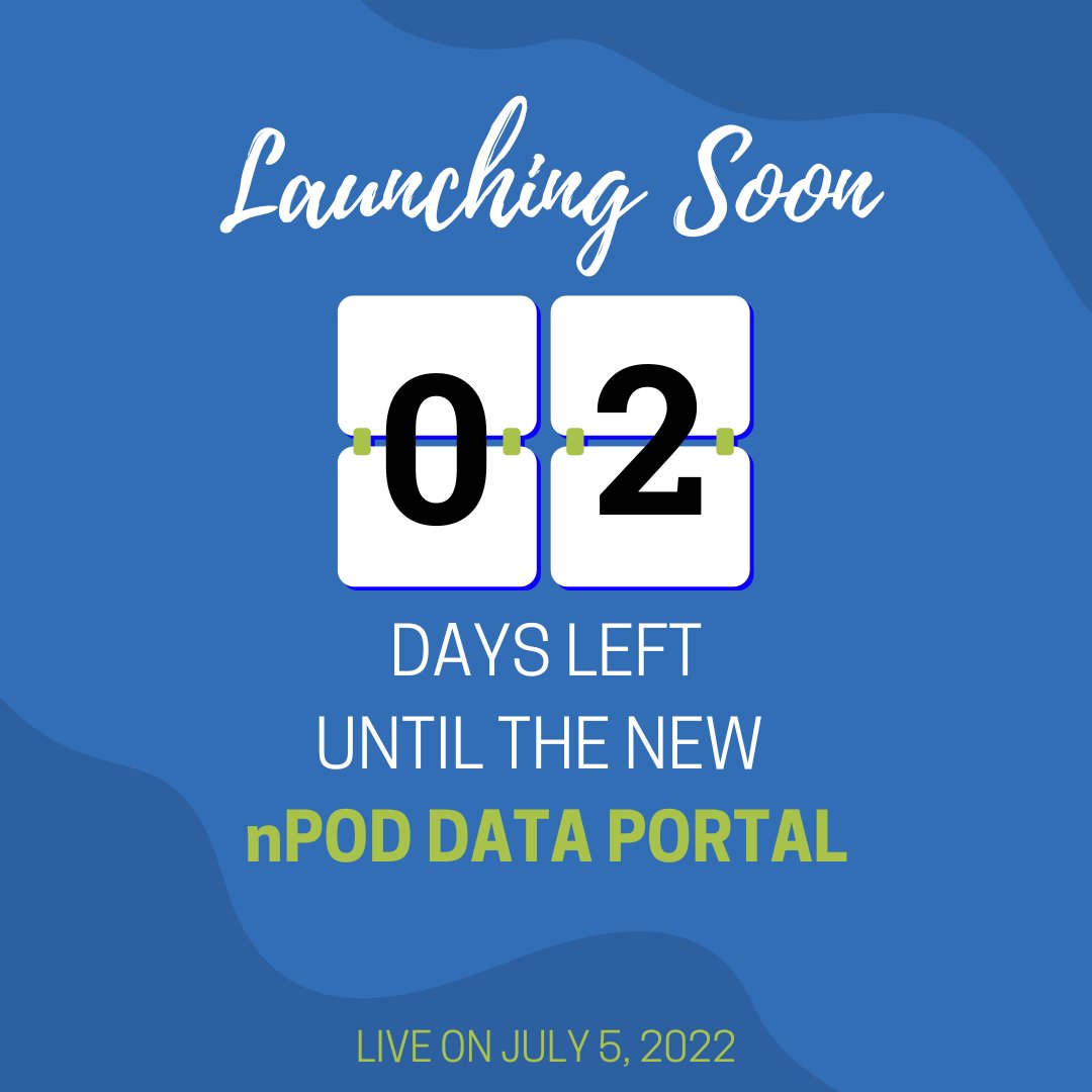 Two days left until the launch of the new nPOD Data Portal!