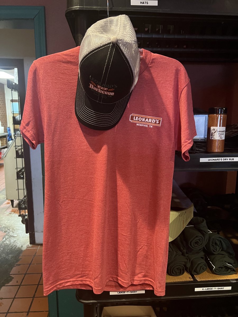 Check out our new gear!! New colored shirts and a new hat!! More new gear to come soon to celebrate our 100th Anniversary!! Represent your favorite barbecue restaurant. 
Shipping available.