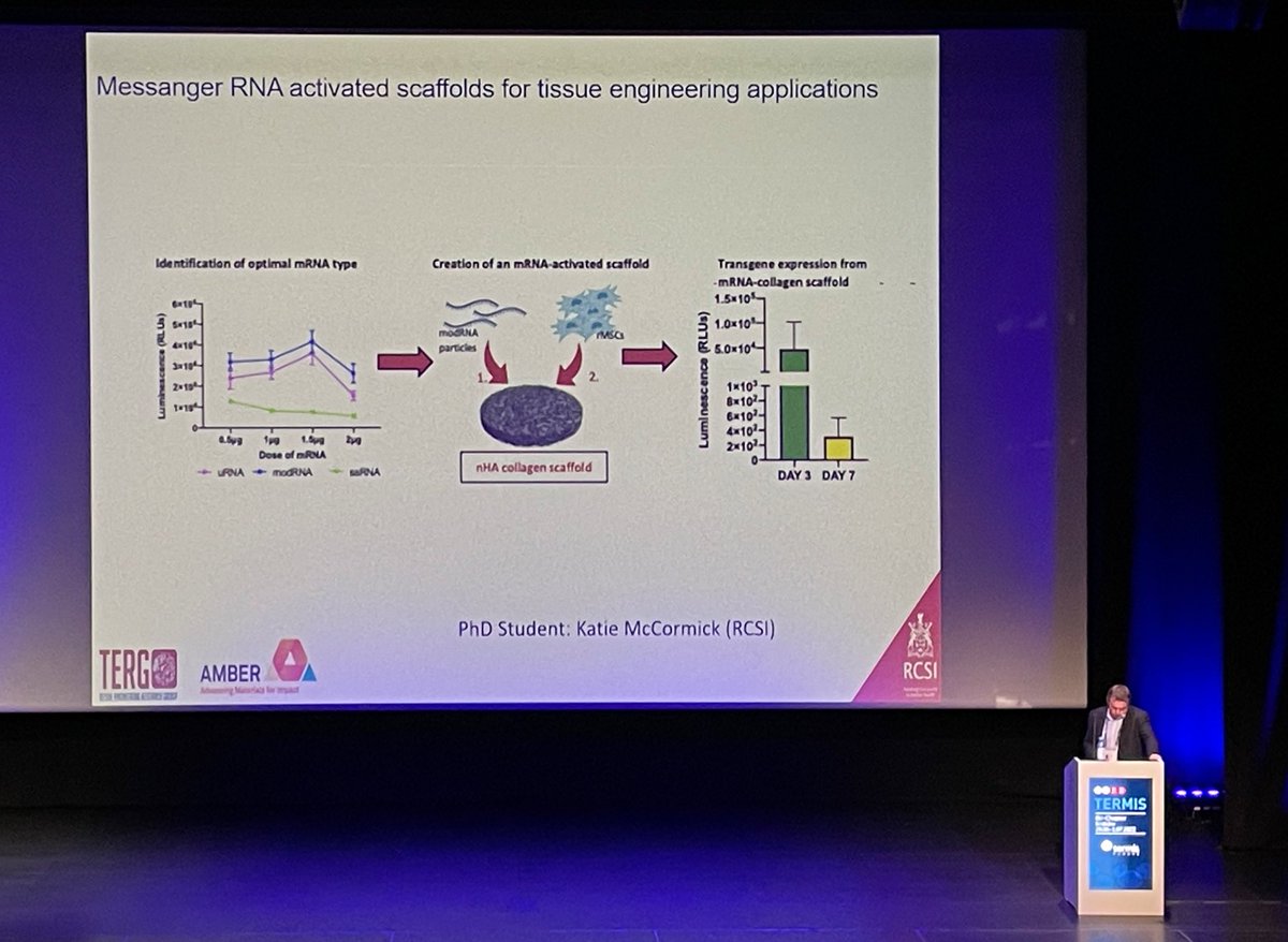 Claire Polain (@csj_polain) on Twitter photo Very interesting talk by <a href="/fjobrien/">Prof. Fergal O'Brien</a> about scaffolds for the delivery of gene therapeutics for enhanced tissue repair! 👏 Looking forward to <a href="/_KatieMcC_/">Katie McCormick</a>’s talk tomorrow! <a href="/EuTermis/">TERMIS-EU</a> <a href="/TissueEngDublin/">RCSI TERG</a> Very interesting talk by <a href="/fjobrien/">Prof. Fergal O'Brien</a> about scaffolds for the delivery of gene therapeutics for enhanced tissue repair! 👏 Looking forward to <a href="/_KatieMcC_/">Katie McCormick</a>’s talk tomorrow! <a href="/EuTermis/">TERMIS-EU</a> <a href="/TissueEngDublin/">RCSI TERG</a>