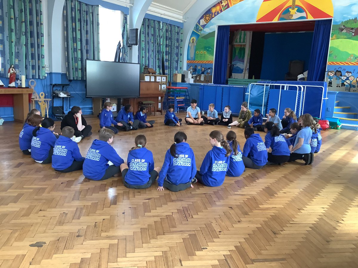 StMarysCF11Y6's tweet photo. We are taking part in a drama workshop today. We are having fun playing games and building confidence! https://t.co/dwfz5A1cYg