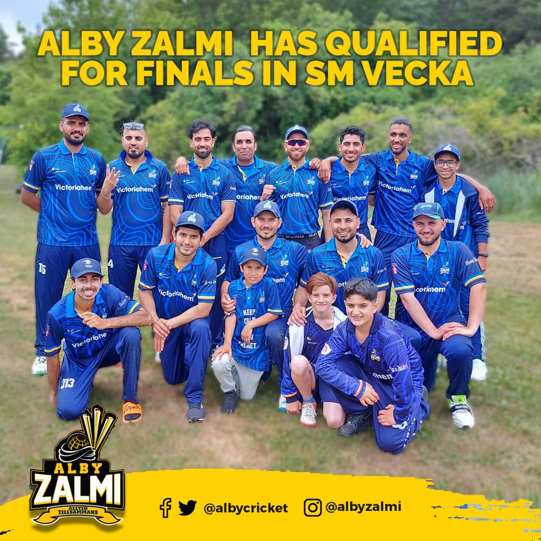 AlbyCricket's tweet photo. Alby Zalmi won by 22 runs and will play SM-Veckan finals tomorrow against Ariana Akif.
#Cricket #SwedishCricket #CricketinSweden @globalzalmi #GlobalZalmi @smveckan @Swedish_Cricket @JAfridi10 https://t.co/ntRQiYr6UY