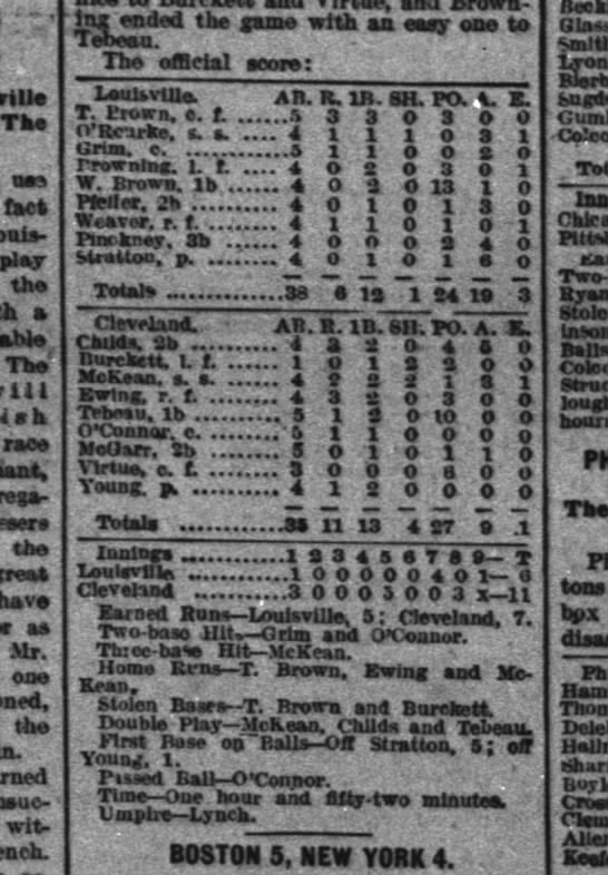 Pete__Browning's tweet photo. OTD in 1893 while playing for the #Louisville #Colonels I had 2 hits off of @DentonCyYoung in an 11-6 loss to the #Cleveland Spiders.

@KYhistorypod #MLB #Baseball #CyYoung https://t.co/DuVrvweSv1