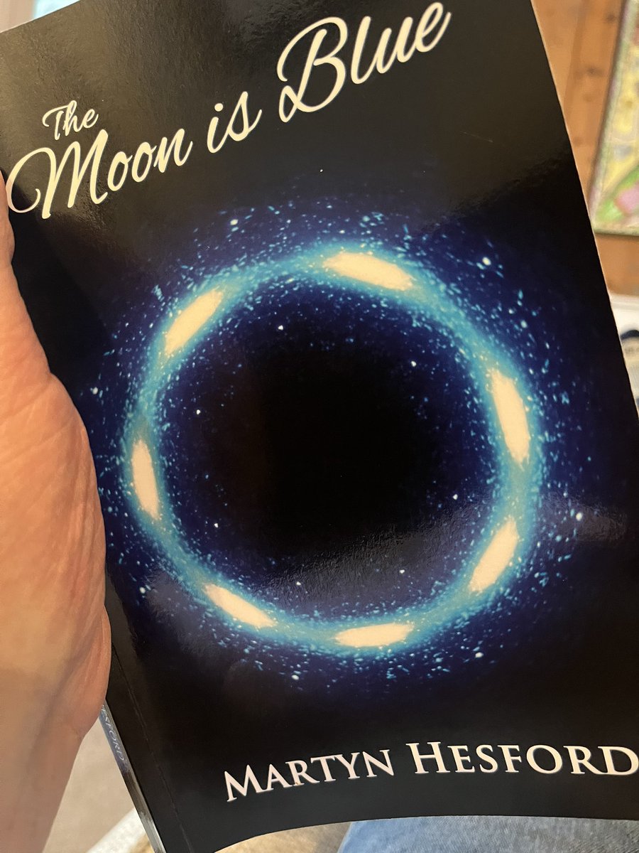 MarcusRomer's tweet photo. The best thing about being in bed when you are ill, is that you can read. Today I read this beauty by my neighbour #martynhesford - we have planned a chat to talk about this together too. #TheMoonisBlue - https://t.co/0PAJii5cbU