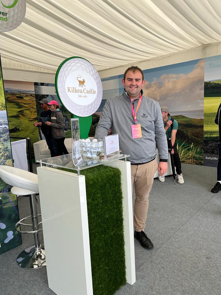 Delighted to be attending the @IrishOpen with  <a href="/discoverirl/">Discover Ireland</a>. Drop by and enter our competition to win a stay with golf <a href="/kilkeacastle/">Kilkea Castle</a>

#kilkeacastle #irishopen #golf