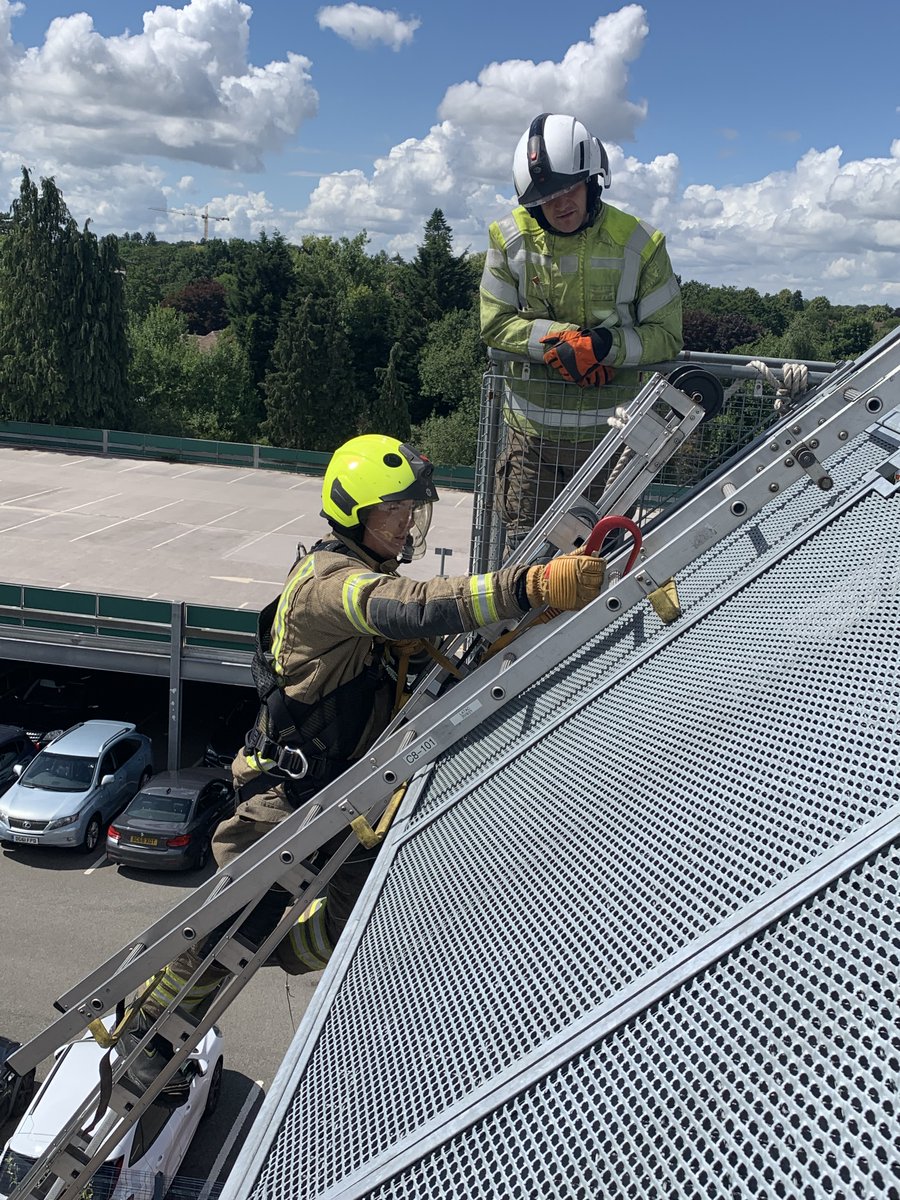 Carrying out Safe Working at Height assessments with crews from @WMFSHayMills today for Blue Watch @WMFSBillesley #prepared #saferstrongerhealthier #wmfs