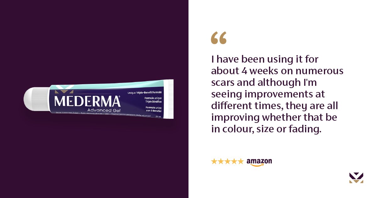 MedermaUK's tweet photo. We're loving the reviews of #Mederma Advanced Scar Gel from our customers on Amazon. 

Keen to try it for yourself? Click the link to buy now. 

https://t.co/mksHXxIXiK https://t.co/ZcCvngIy4k