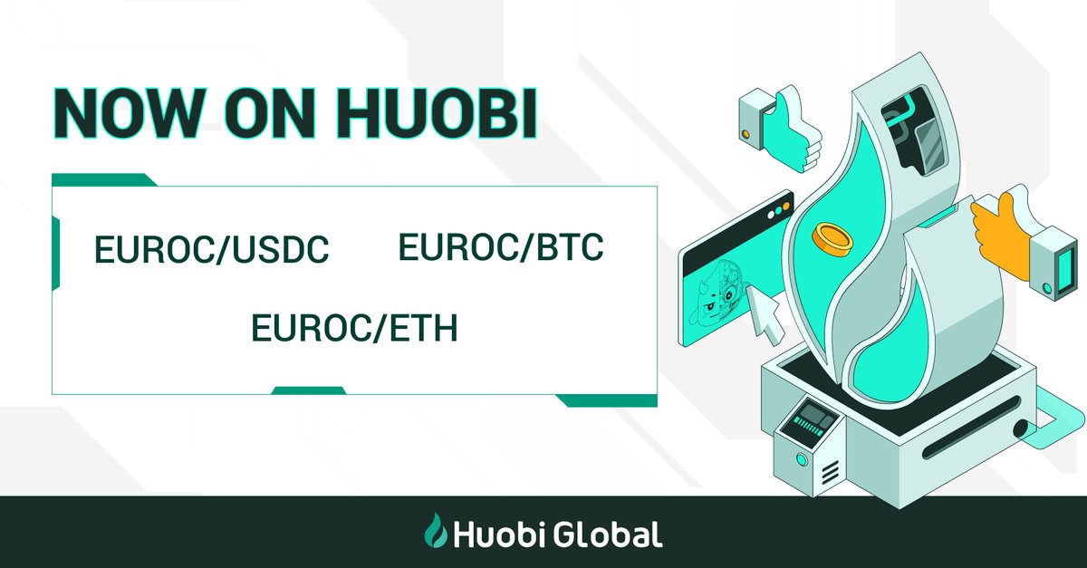 Special Listing on #Huobi 🔥

$EUROC is officially supported!

$500 Giveaway:

✅Follow <a href="/HuobiGlobal/">火币HTX</a> @circlepay
✅Like + RT + Tag 3
✅Deposit EUROC on Huobi 

#cryptocurrecy #StableCoin
