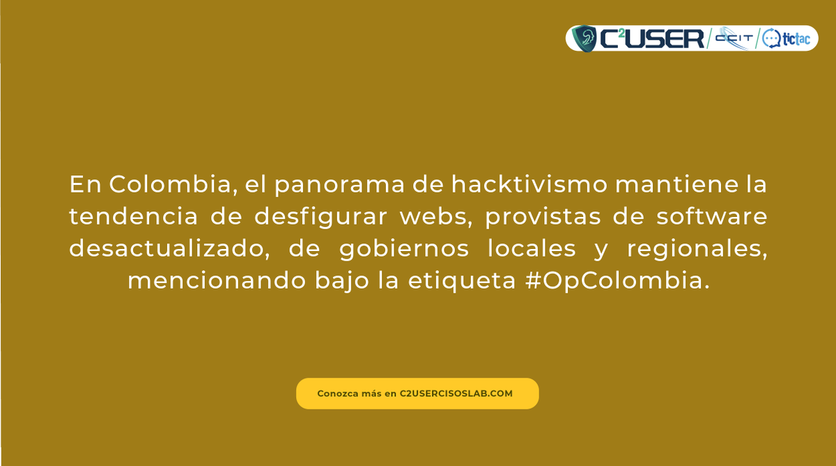 tictac_ccit's tweet photo. #C2User 🚀
Les compartimos el informe de #Hacktivimos y #CiberYihadismo realizado por el Centro Criptológico Nacional de #España 
léalo completo aquí 👉 https://t.co/fvIMnG9ETY https://t.co/91sMJCK4nP
