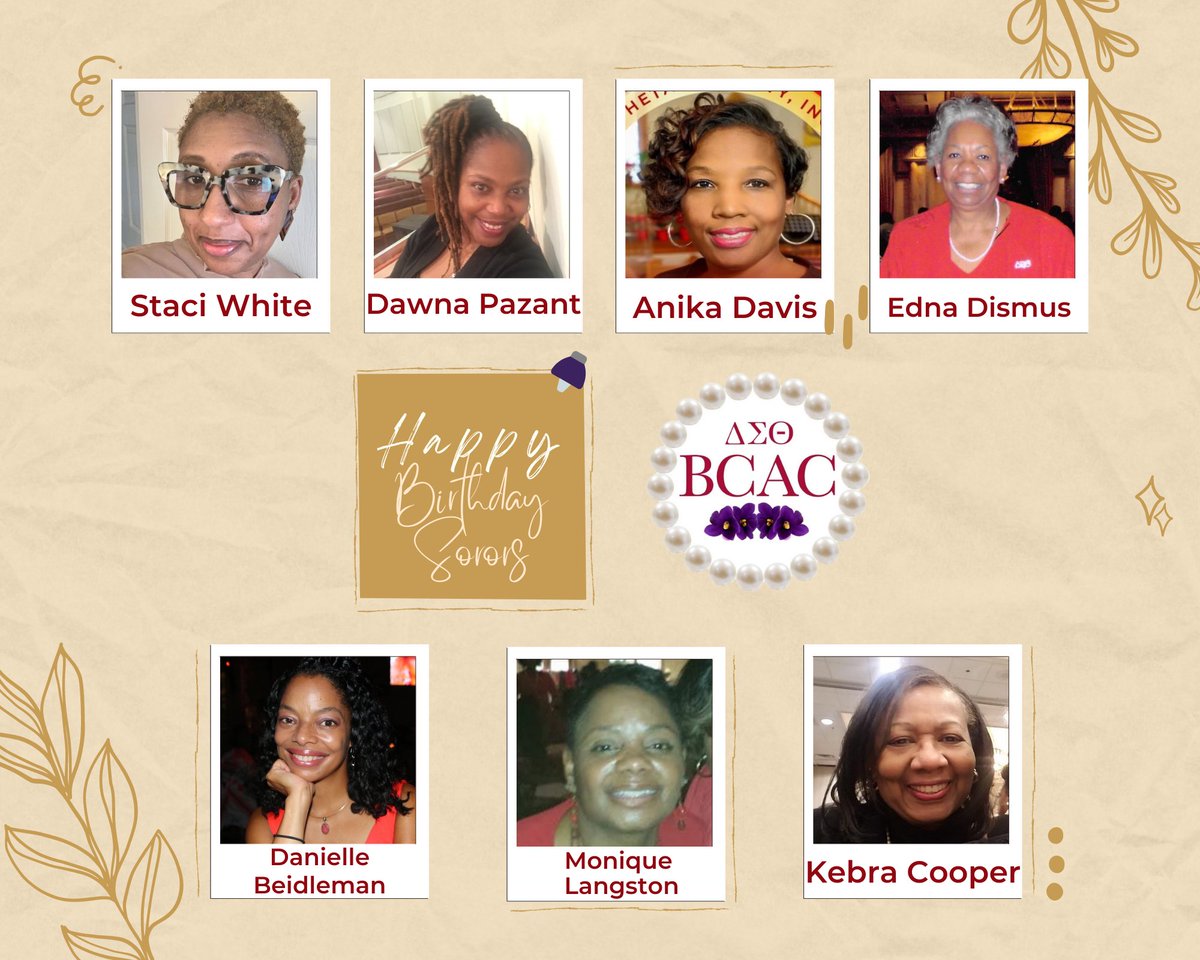 We would like to wish a very HAPPY BIRTHDAY to to all of our beautiful Sorors born in the month of August 🥳🎂🎈

#BCAC1976 ♥️s You!

#JoyInOurSisterhood 
#SisterhoodDST