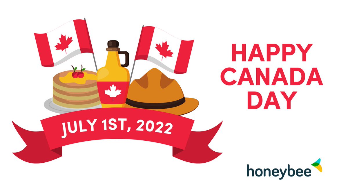 gethoneybee's tweet photo. Wishing you and your family a very Happy Canada Day! Please note that our office will be closed on Friday, July 1st. Have a safe and happy long weekend! https://t.co/eKEa83DFzI