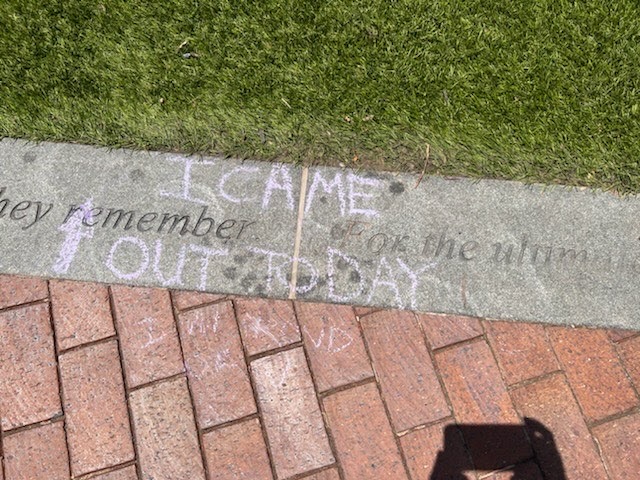 WichitaPride's tweet photo. As we wrap up Pride Month 2022, #Wichitaprideboard wants to thank our amazing 🌈Pride community.
One of our board members captured this photo📷 after our Unity March and Family Picnic. 
This photo says so much.
Someone felt supported and loved to be their true self! https://t.co/2HWNDc403Z