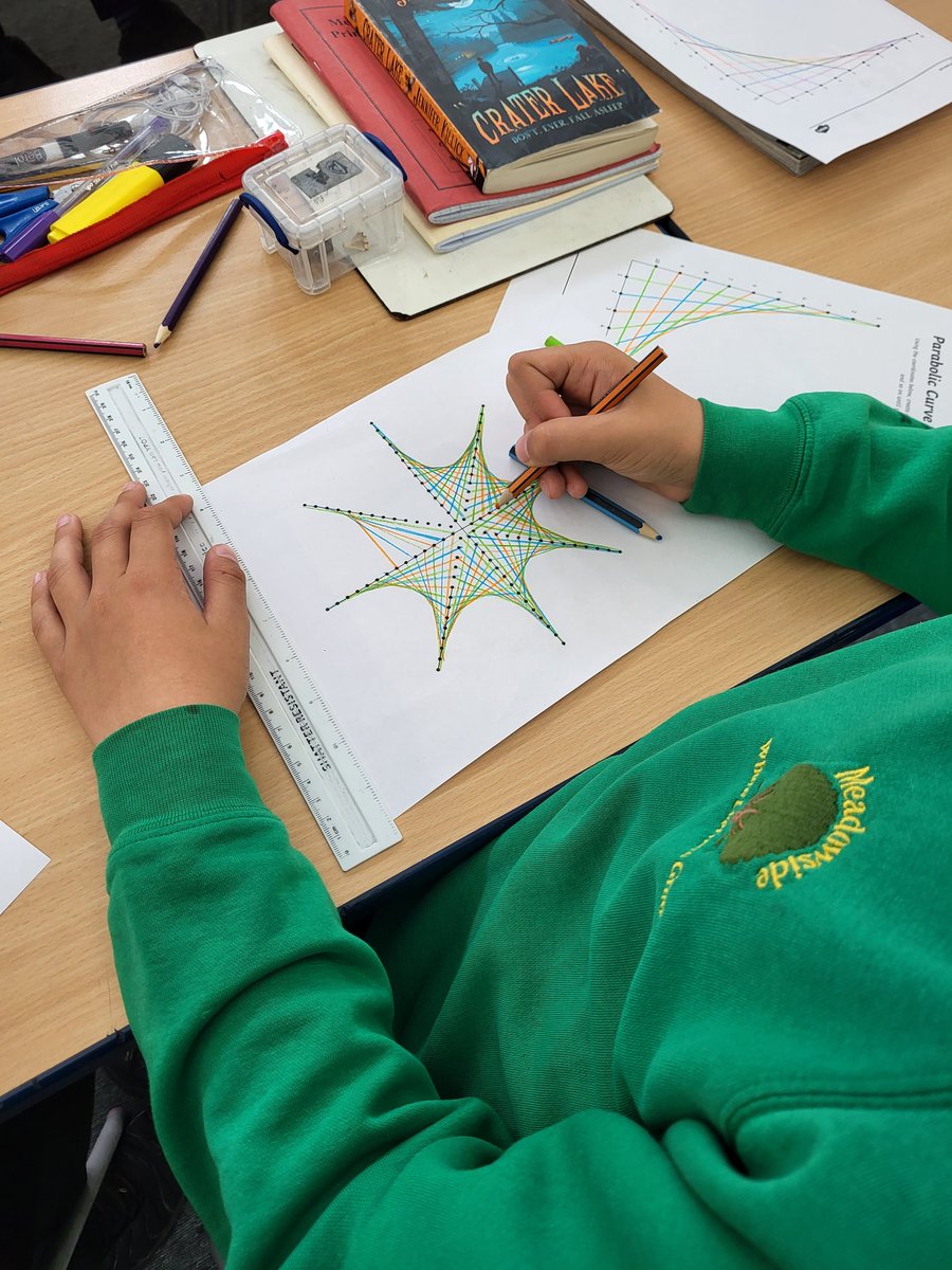 MrsWoods11's tweet photo. Year 6 have enjoyed creating their Parabolic designs today. @MeadowsideElder #MeadowsideMaths https://t.co/vAeTDbTmAW