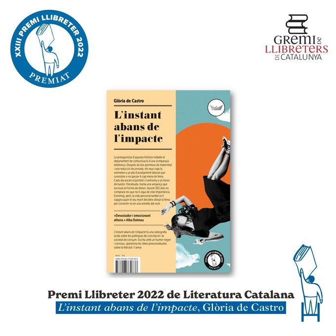 J_Montsalvatge's tweet photo. Felicitats #GlòriadeCastro i felicitats @Ed_Periscopi 
Ara que vindran dies de vacances poseu dins la maleta "L'instant abans de l'impacte". https://t.co/zgY0tcdl5t