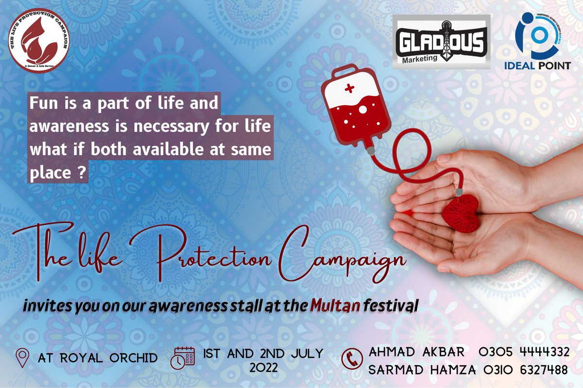 THELIFEPROTECT1's tweet image. An awareness stall is arranged in Multan festival. Awareness is obligatory in life to disocver new things and aspects. Join us in the camp. 

#thelifeprotectioncampaign #tlpc #multan #multanfamilyfestival #awareness