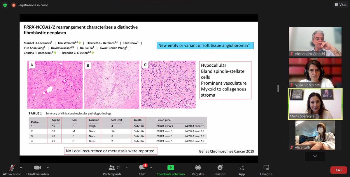 ItaSarcomaGroup's tweet photo. The last journal of the year. This is about @ASCO and @AACR updates. Here Marta Sbaraglia great collaborator or @apdeitos is presenting new challenging entities (1/6) https://t.co/ZeVdBUHluX
