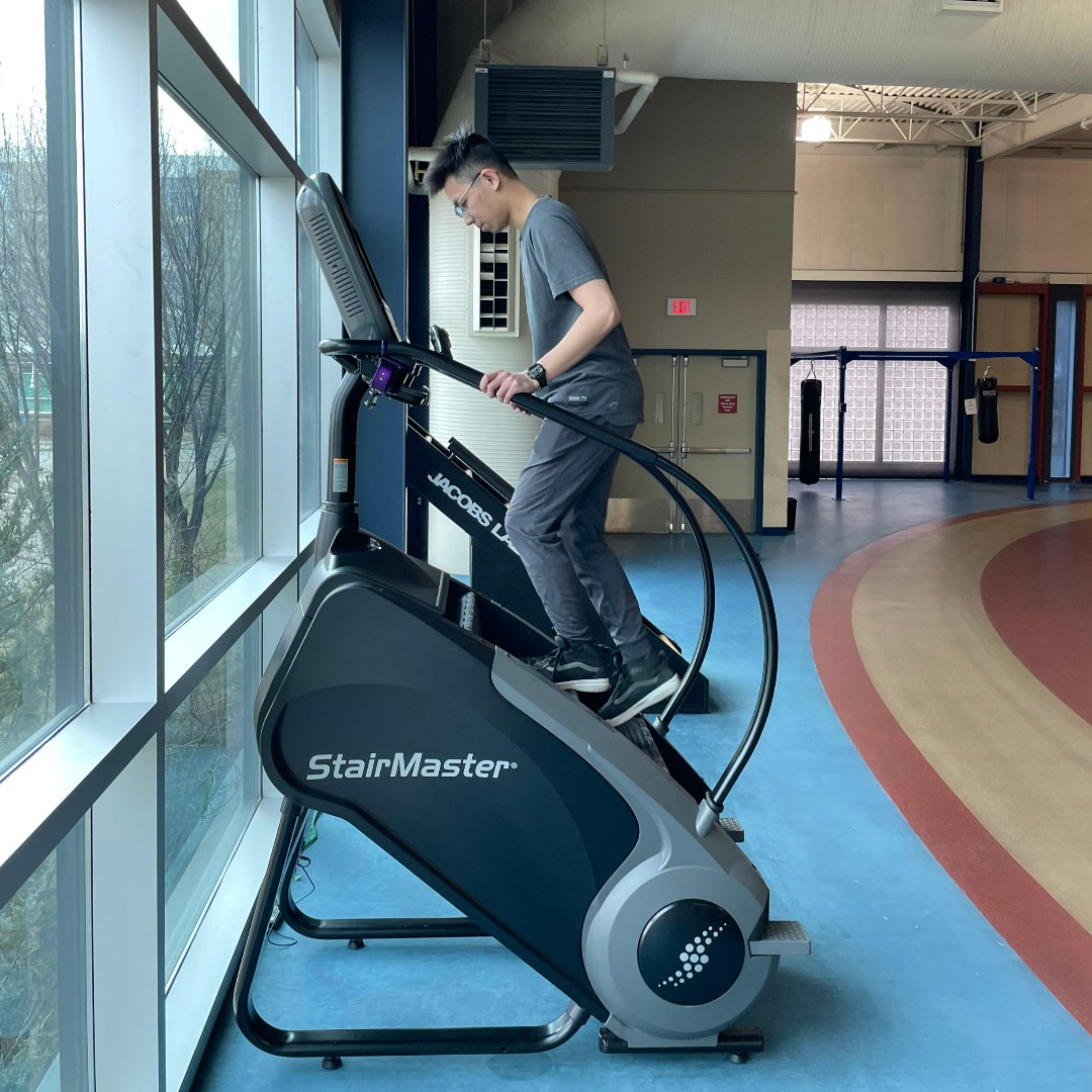 MRUrecreation's tweet photo. Every journey begins with just a single step! Using a stair climber can help

➡️ Strengthen your lower body and core 
➡️ Improve your aerobic conditioning
➡️ Boost your mood! 😊

It's only up from here!

#MRURecreation #fitnessmotivation #stairclimber @mountroyal4u https://t.co/lltlFMxZRA