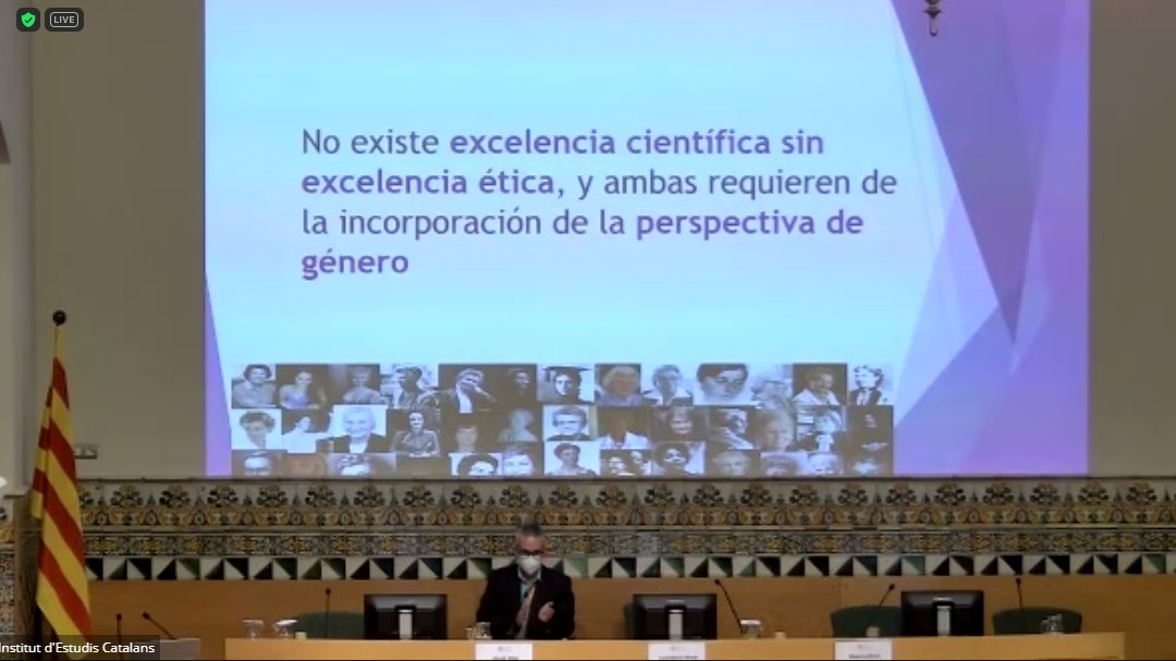 "Não existe excelência científica sem excelência ética, e ambas requerem a incorporação da perspectiva de gênero" <a href="/rosavallsca/">Rosa valls</a> <a href="/crearesearch/">CREA</a> #CIMIE22