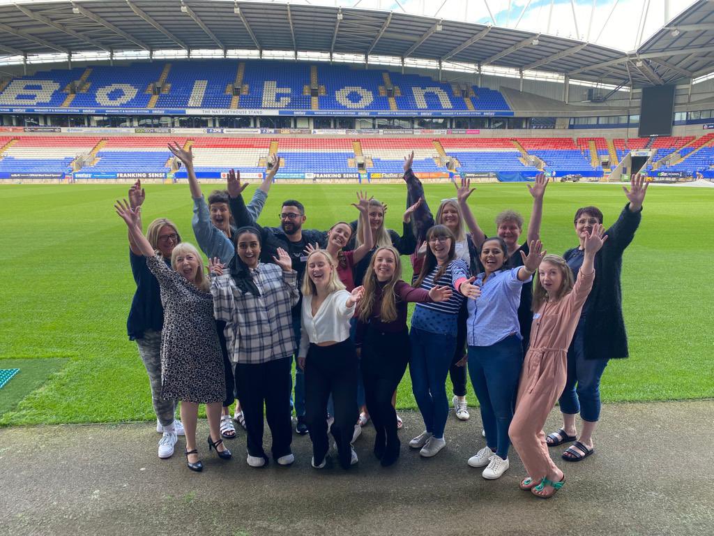 NHS R&D North West (@nhsnwrd) on Twitter photo Team Photo trackside at Bolton ⚽️
#HEEICAinternship22
<a href="/NHSHEE_NWest/">NHSE Workforce, Training and Education – NW</a>
<a href="/NIHRresearch/">National Institute for Health and Care Research</a>
<a href="/thejanakennedy/">Jana Kennedy she/her</a>
<a href="/OfficialBWFC/">Bolton Wanderers</a> Team Photo trackside at Bolton ⚽️
#HEEICAinternship22
<a href="/NHSHEE_NWest/">NHSE Workforce, Training and Education – NW</a>
<a href="/NIHRresearch/">National Institute for Health and Care Research</a>
<a href="/thejanakennedy/">Jana Kennedy she/her</a>
<a href="/OfficialBWFC/">Bolton Wanderers</a>