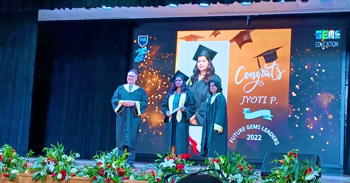 jyoti_paraddi's tweet photo. Recognition of achievements! Graduation ceremony on completion of Action Research!Thank you #GEMS for this royal treatment!#Leadership #Gemsfutureleaders #blessed #Tellal @official_TWS @TwsVijaya @ChandaUpreti26 @Sarabjit2017 @MercyJacob18 @NeelofarSaleem https://t.co/aeQuus29AV