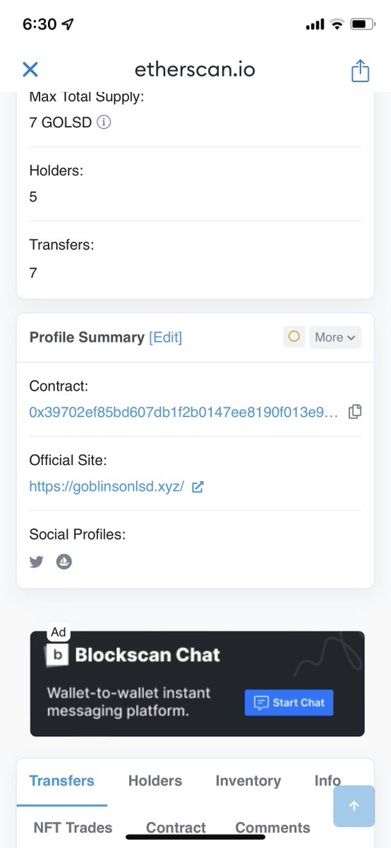 GoblinsOnLSD's tweet photo. Goblins on LSD contract  verified and token information added to Etherscan https://t.co/cDAJ62fw4M