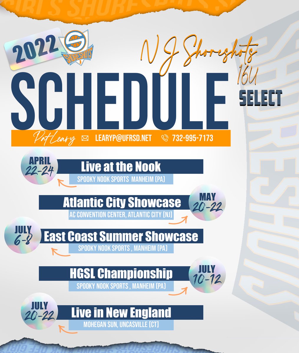 NJ Shoreshots Girls 17u Leary (@njshoreshots17u) on Twitter photo Ready for <a href="/SelectEventsBB/">Select Events Basketball</a> East Coast Summer Showdown <a href="/NookBasketball/">SpookyNookBasketball</a>! Roster update for July Live Period crew - also check out the rest of our Live Schedule 💪 Let’s get after it girls! #teamwork #together <a href="/hgsl_girls/">Hoop Group Girls</a> <a href="/ShoreshotsGirls/">Shoreshots Girls - Select 40</a> <a href="/traceysabino13/">Tracey Sabino</a> <a href="/PatrickLeary36/">PatrickLeary36</a> Ready for <a href="/SelectEventsBB/">Select Events Basketball</a> East Coast Summer Showdown <a href="/NookBasketball/">SpookyNookBasketball</a>! Roster update for July Live Period crew - also check out the rest of our Live Schedule 💪 Let’s get after it girls! #teamwork #together <a href="/hgsl_girls/">Hoop Group Girls</a> <a href="/ShoreshotsGirls/">Shoreshots Girls - Select 40</a> <a href="/traceysabino13/">Tracey Sabino</a> <a href="/PatrickLeary36/">PatrickLeary36</a>