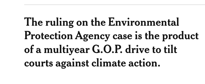 filloux's tweet photo. La Cour suprême américaine façonnée par Trump est la bombe à retardement la plus dévastatrice de son mandat. La décision d’aujourd’hui sur le climat est terrible. Et ce n’est pas fini. https://t.co/VwTpnXPmRd
