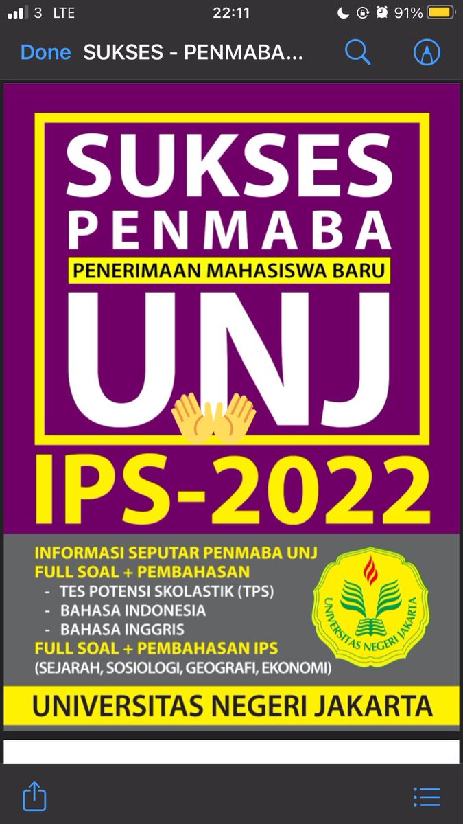 O1O8fm's tweet photo. halo, ada yg mau pdf penmaba UNJ 2022 buat belajar? aku jual 10k aja, harga beli 25k 😬 https://t.co/4n0HrCNwHG