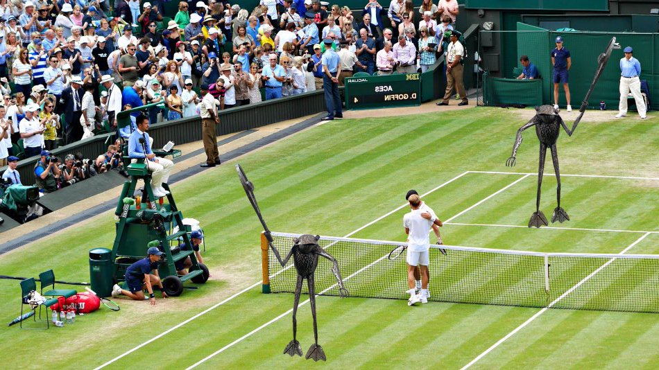 🐸 💫 Incoming to centre court.....Battle of the frogs 🐸 💫

Who's watching Wimbledon this year? 👀
pangeasculptures.com
-
-
#pangea #pangeasculptures #africanart #frogstatue #sculpture #Wimbledon #Wimbledon2022 #tennis #centrecourt #metalart #gardendecor #summer #garden