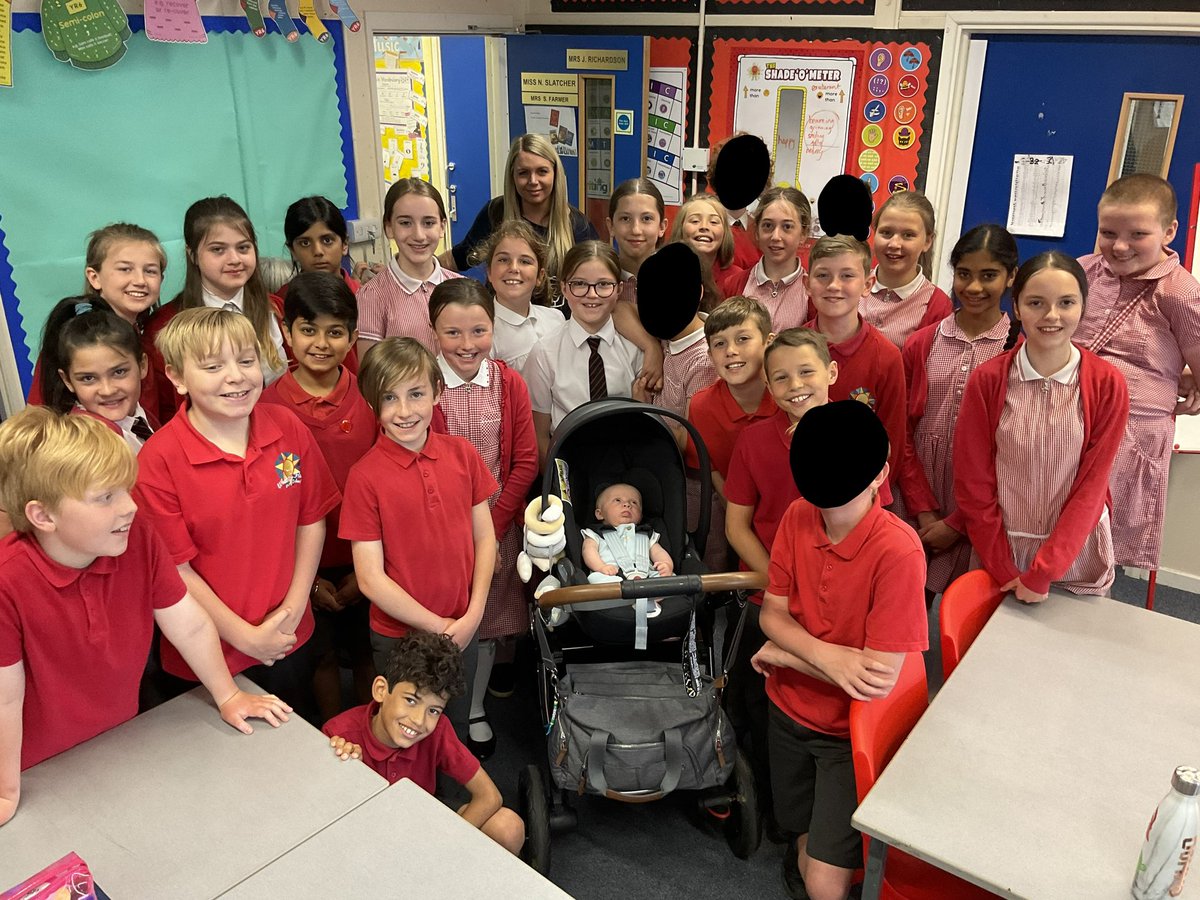 WhetstoneField's tweet photo. RT WhetstoneYear6 On Tuesday Year 6 had a rather special visitor. They met the newest member of the team, Gerry Richardson. As you can see we were all thrilled to meet him and see Mrs Richardson! https://t.co/KYpvTjpmwG https://t.co/DUnlMdA8qv