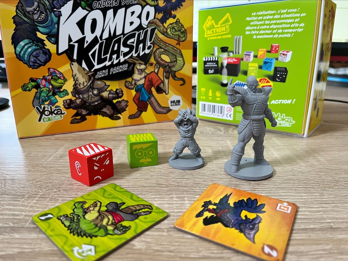 Nous serons présents ce lundi 04 juillet lors de la journée Pro @Neoludis au Centre Ludique de Boulogne Billancourt. Toutefois, les éléments de nos jeux présentés ne semblent pas capables de se mettre d'accord.... A votre avis, ils se disent quoi? 
#j2s #DBZ #Action! #KomboKlash