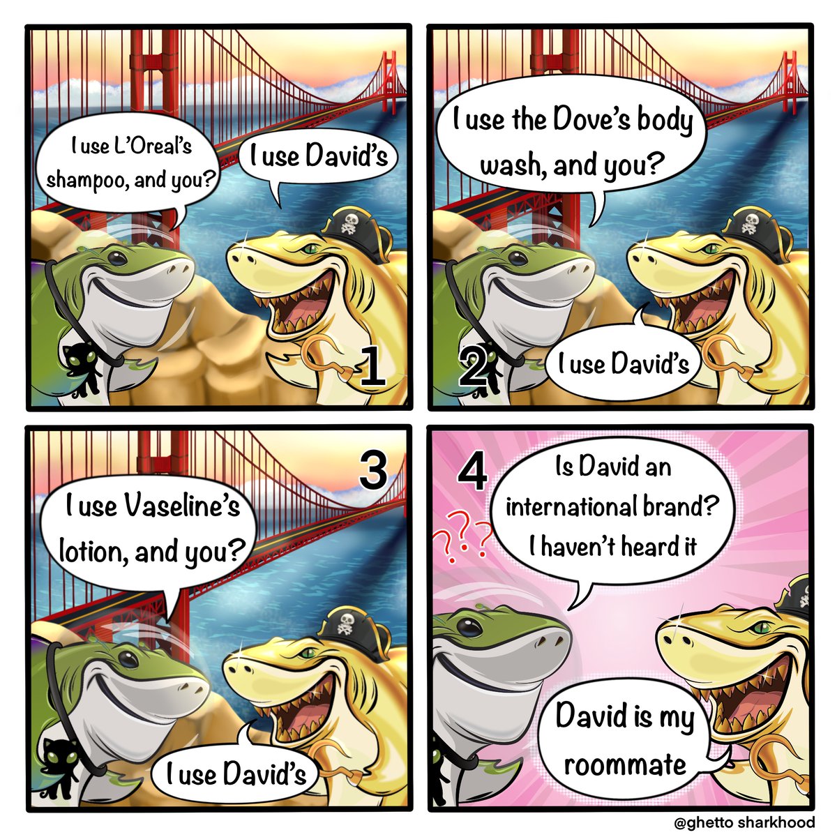 MYMETANOMICS's tweet photo. Ghetto SharkHood Comic #41 - David's
#GSHweeklycomic #NFT https://t.co/mAD4Z1sB3C