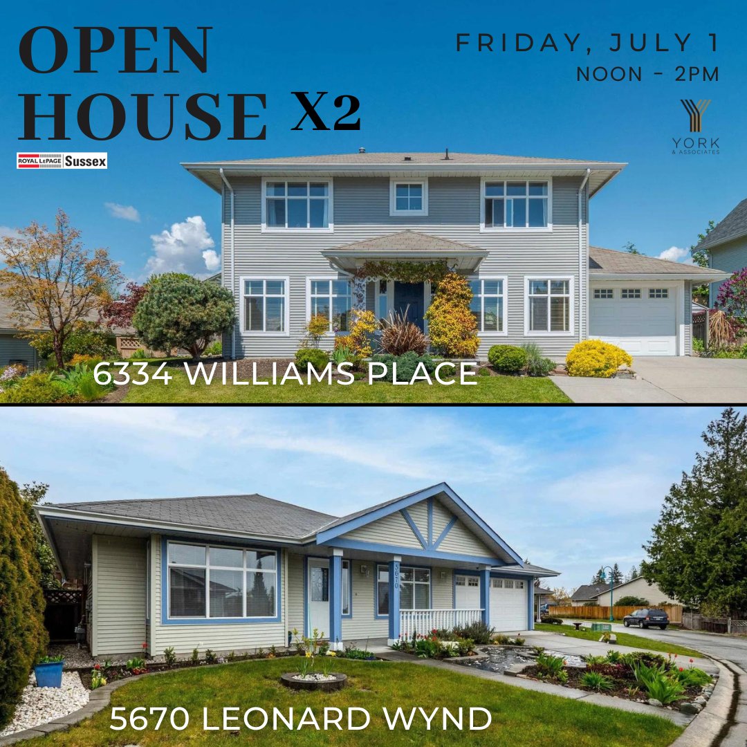 janaiy's tweet photo. Come check out two houses located in the same neighbourhood during our double open house event -Friday July 1, 12-2 pm

Check out an immaculate 2 Br &amp; Den rancher and a 3 Br &amp; 3 Bath multi-level home.

#bcrealestate #sunshinecoastbcrealestate https://t.co/0bftYM4VYX