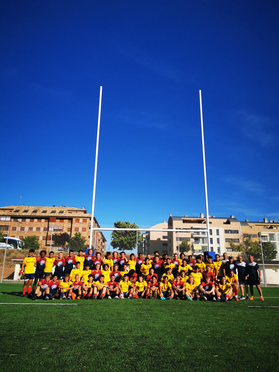 VarsitySE's tweet photo. @ferugby U18 won the first game VS @EagleImpactAcad 34-03. 2nd game coming up on Saturday in #valladolid #rugby #rugbytour. Gracias @AytoArroyo https://t.co/Pw1tr13E6n