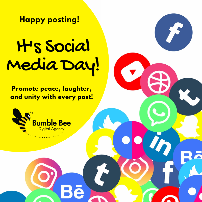 AgencyBumble's tweet photo. Happy Social Media Day! Use it wisely!

#BumbleBee #SocialMediaDay #BumbleBeeDigital https://t.co/rETmPfBHXM