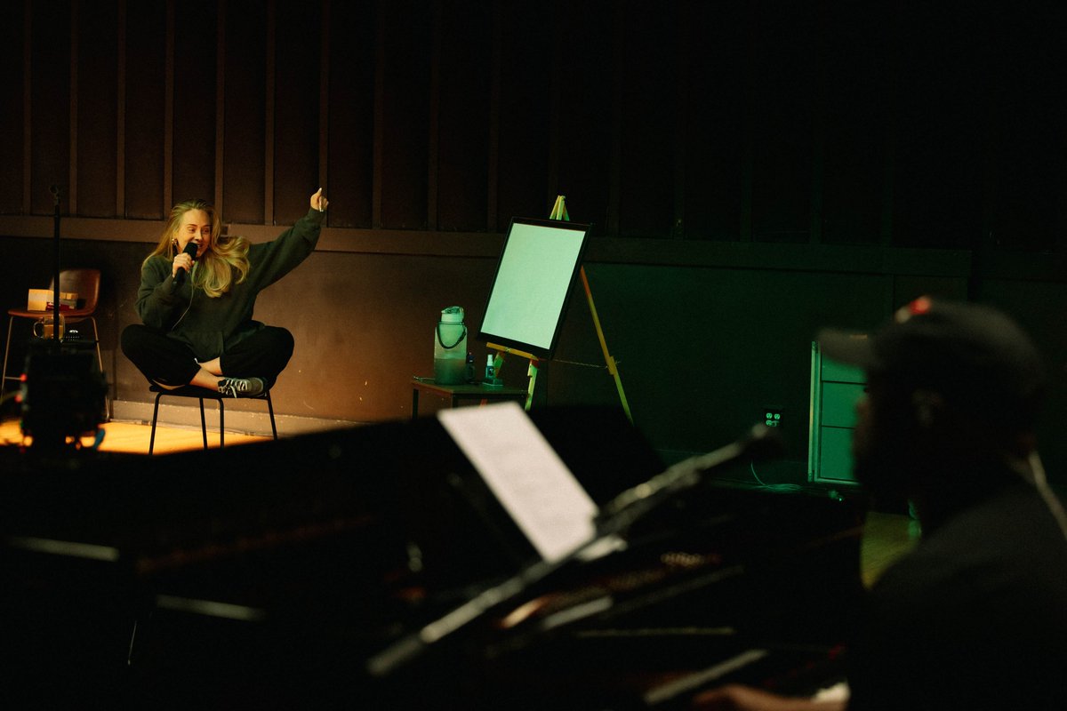 Adele's tweet image. Who’s ready for tomorrow!?