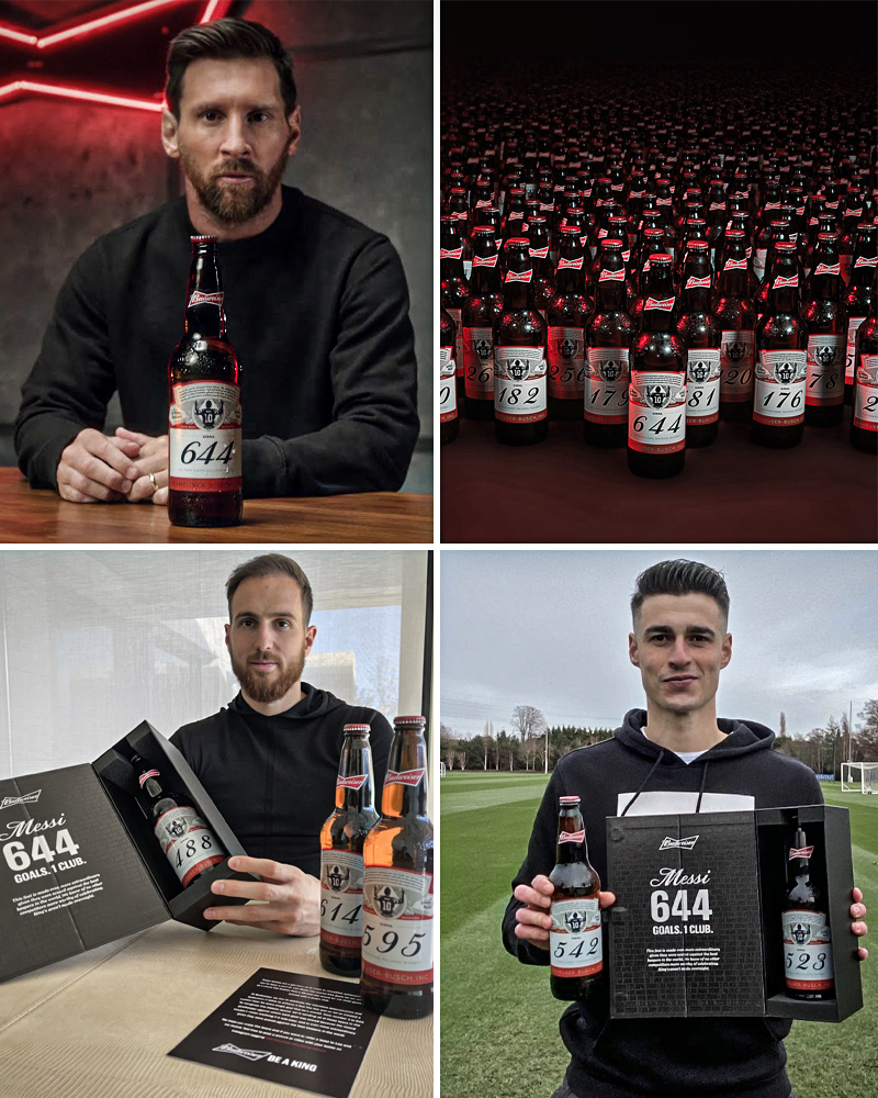 ESPNFC's tweet photo. Remembering when Budweiser sent out 644 personalised beers to the goalkeepers Lionel Messi had scored against, to celebrate his record 644 goals for Barcelona.

Some got several crates! 🍺😅 https://t.co/ppCmgAepjk