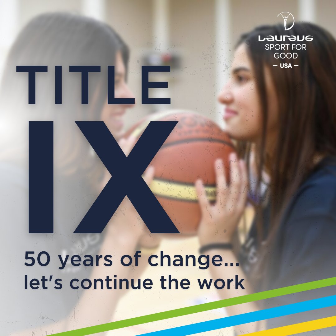 Laureus_USA's tweet photo. June marks the 50th Anniversary of Title IX. Laureus USA is committed to gender equality & celebrate the wins of the last 50 years while re-committing to the work that still needs to be done!✊🏽
Take the “Demand IX” pledge here: https://t.co/4bmR7EYltw! #EquityForEveryone https://t.co/NzqnCFLlZF
