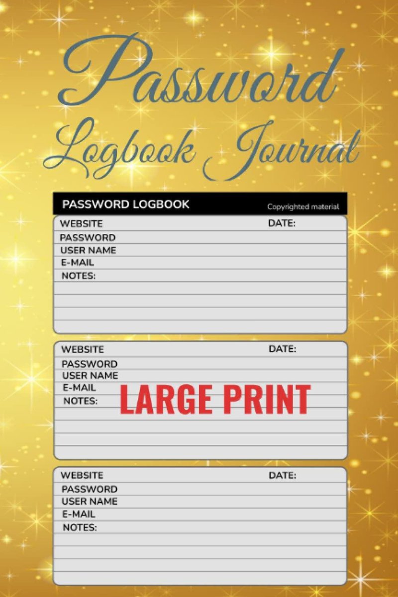 READING BOOKs Password Log Book Journal: LARGE PRINT, Use This Book As ...