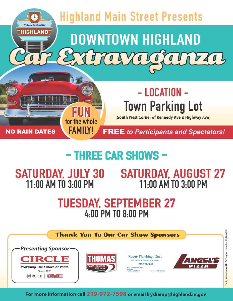#ThrowbackThursday: Highland loves their cars shows, and the cars are coming back to #DowntownHighland this Summer &amp; Fall! Save the Dates!- July 30th/ August 27th &amp; September 27th fb.me/e/1huUMWhnT