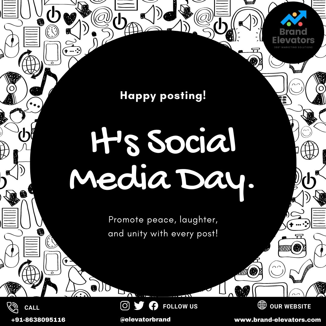 elevatorbrand's tweet photo. Social Media is one of the most powerful and effective mediums. Let's use it sensibly and responsibly, and to foster laughter, happiness, and positivity.
#socialmediaday #brandelevators #brandbuilding #branding #rebranding #digitalmarketingservices #digitalmarketingnearme https://t.co/ldIBL5wc9L