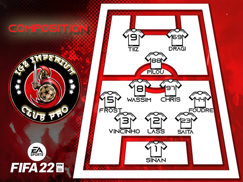 🔴⚫ COMPOSITION 🔴⚫

Et voici le XI de départ pour cette belle soirée de <a href="/VPGFrance_/">VPG France</a> et @French_League_ 🔥