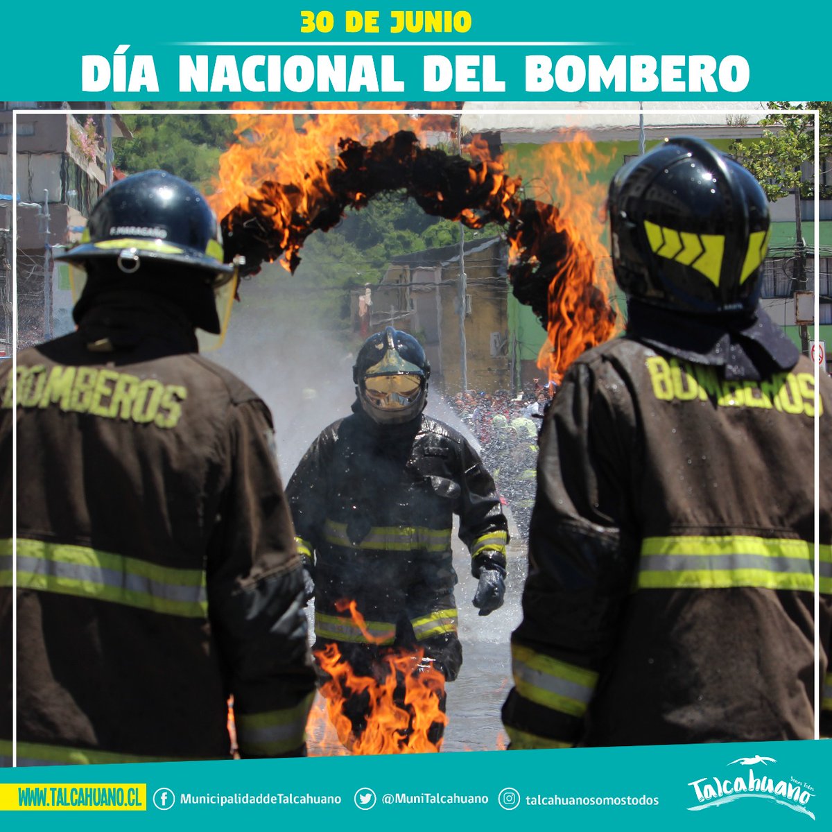 👨‍🚒 [BOMBEROS] En este día, enviamos un afectuoso saludo a los voluntarios y voluntarias  de Bomberos, especialmente, a los de nuestra comuna.
Agradecemos su infinita vocación de servicio, la que tiene como único objetivo de ayudar a quien lo necesite.

#ThnoSomosTodos