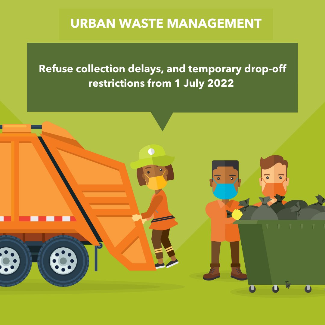 CityofCT's tweet photo. The City regrets to inform residents that there will be delays to refuse removal from 1 July 2022. This is due to contract administrative processes which need to be concluded to activate implementation of the new and expanded contracts.

See: https://t.co/5nifYAIg3H

#CTNews https://t.co/ok7pRU5Uyc