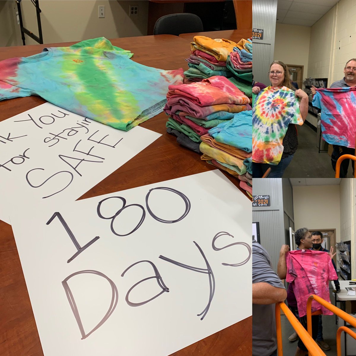 Stephanie Jenek (@bernicus1) on Twitter photo Wow! #3021 Mighty Midtown is 180 days safe! We celebrated with hand tie dyed Home Depot logo shirts for each associate! <a href="/JeffreyFarson/">Jeffrey Farson</a> @Melissa_DHRM196 <a href="/KellyConnors7/">Kelly Connors</a> Wow! #3021 Mighty Midtown is 180 days safe! We celebrated with hand tie dyed Home Depot logo shirts for each associate! <a href="/JeffreyFarson/">Jeffrey Farson</a> @Melissa_DHRM196 <a href="/KellyConnors7/">Kelly Connors</a>