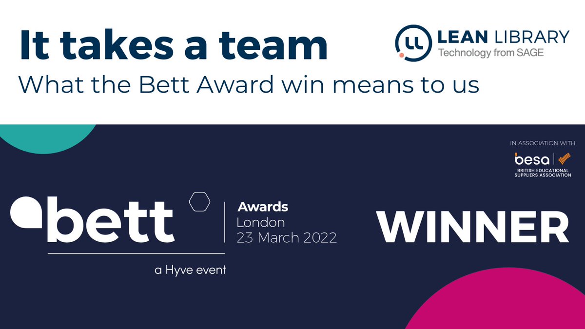 leanlibrary's tweet photo. What makes a team? π€
We've reflected on our @Bett_show Bett Award win for #LeanLibraryFutures, what it means to us and what we can learn from it moving forwards!
Read the blog post: https://t.co/HkSrHlqKW0 https://t.co/2MQ62wmMnl