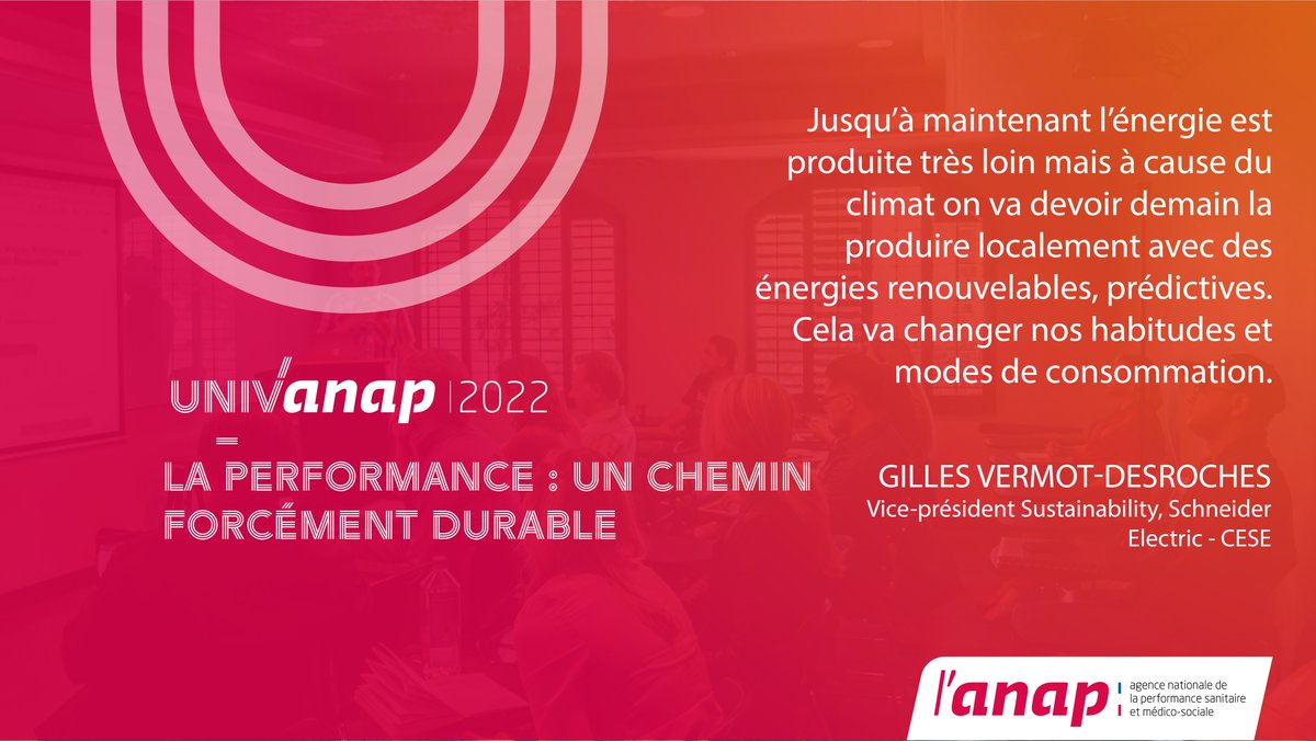 anap_sante's tweet photo. Les enjeux de l'énergie rejoignent ceux de l'hôpital pour une consommation plus durable et plus respectueuse. @gillesvermotd évoque les révolutions à venir dans la gestion des énergies.
#univanap #talksdelaperformance https://t.co/d56Lck3aOf